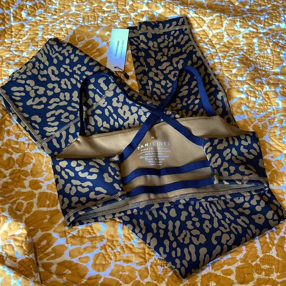 Tan Lines by Sivan Ayla Temescal Cyn Bronze Cheetah Sports Bra Size Medium - Picture 3 of 4